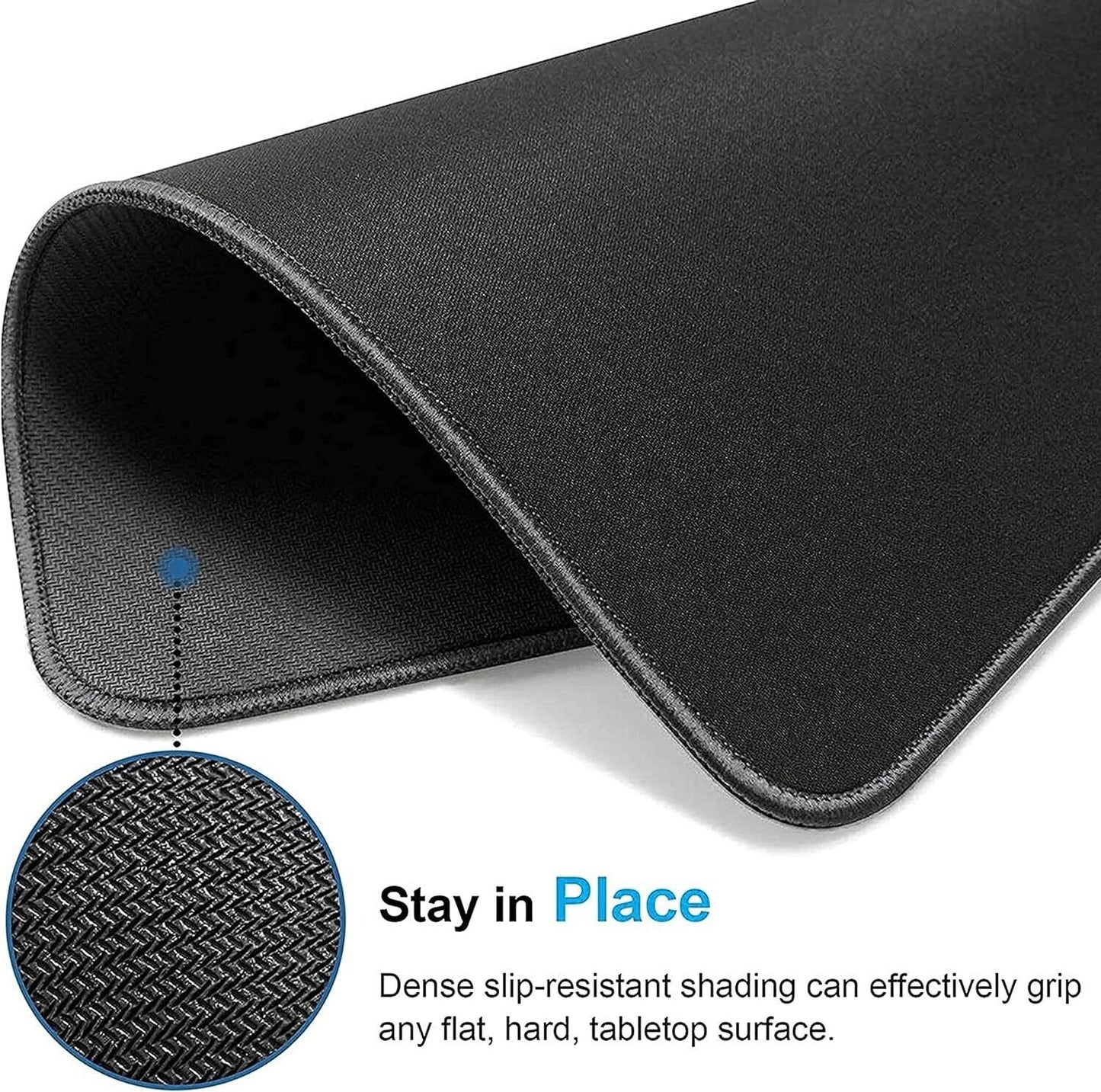 3X Non-Slip Mouse Pad Stitched Edge PC Laptop for Computer PC Gaming Rubber Base