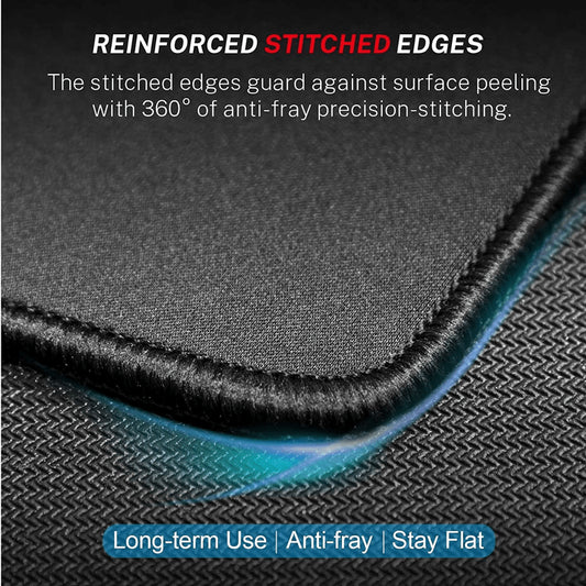 3X Non-Slip Mouse Pad Stitched Edge PC Laptop for Computer PC Gaming Rubber Base