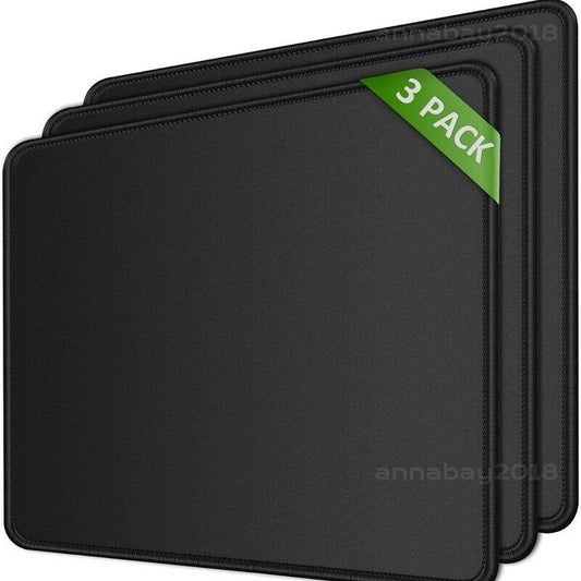 3X Non-Slip Mouse Pad Stitched Edge PC Laptop for Computer PC Gaming Rubber Base