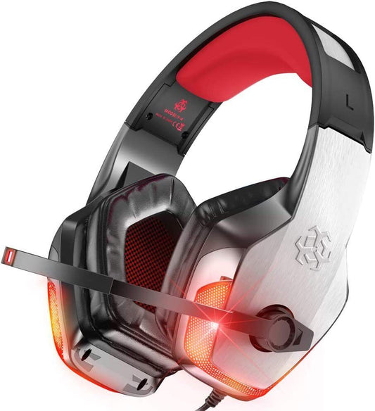Auriculares Gaming Over-Ear con Cancelación de Ruido y Micrófono para Consolas y PC