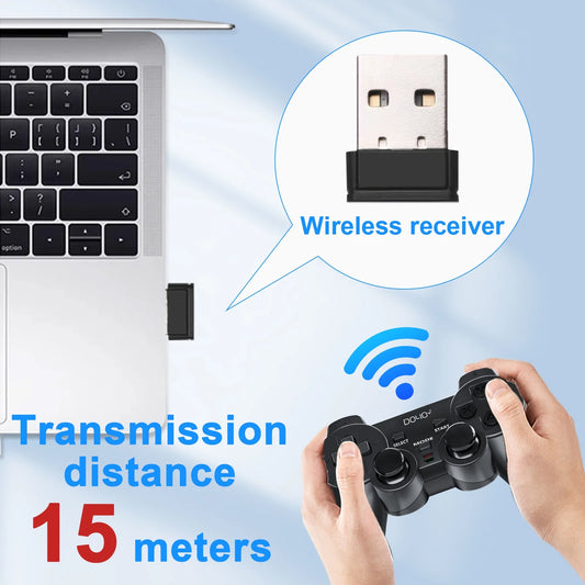 Wireless PC Gaming Controller, Dual-Vibration Steam Joystick Gamepad Controller for PC Windows 7/8/10/11